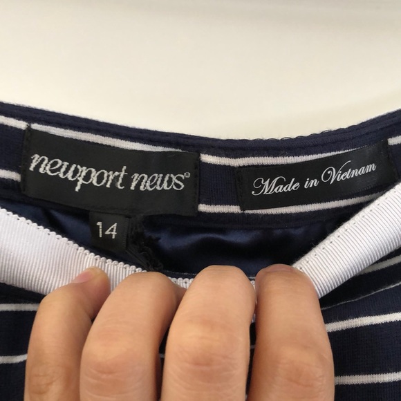NWT Newport News Navy Striped Nautical Skirt 14 - Picture 6 of 6